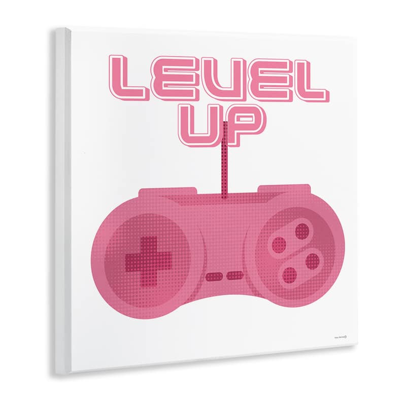 Stupell Girl Gamer Pink Level Up Wall Plaque Art Design By Yass Naffas Designs