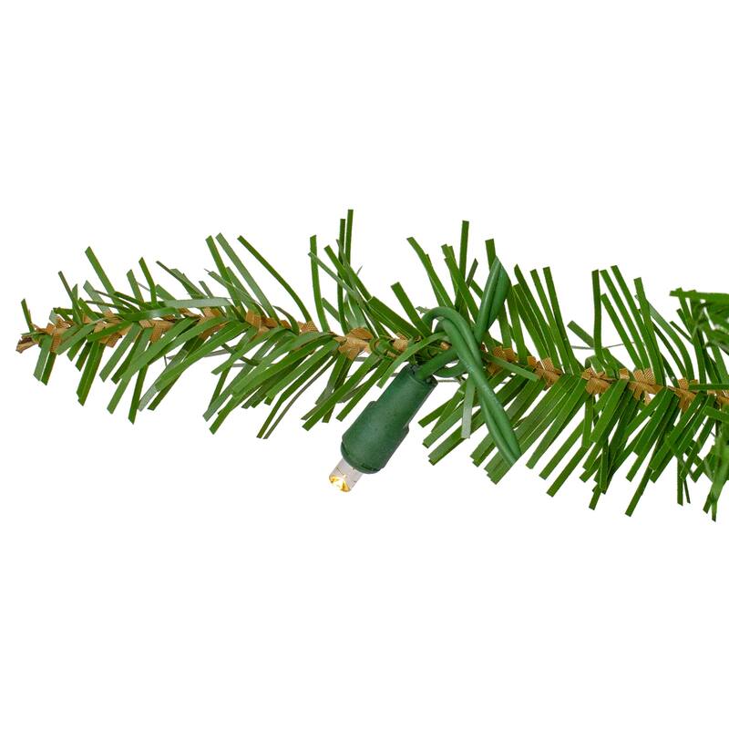 36 Northern Pine Artificial Christmas Wreath Warm Clear LED Lights
