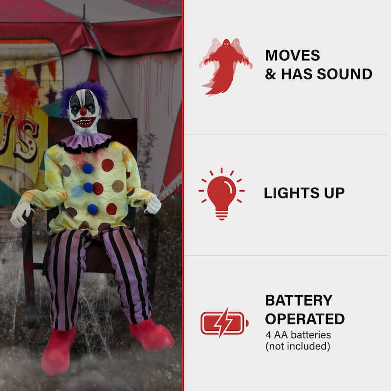 Motion-Activated Thrashing Clown with a Meat Cleaver by Tekky