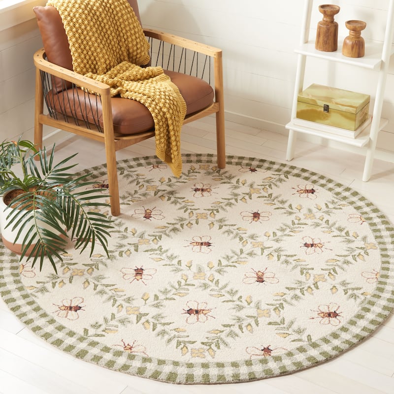 SAFAVIEH Handmade Chelsea Aubree French Country Trellis Wool Rug