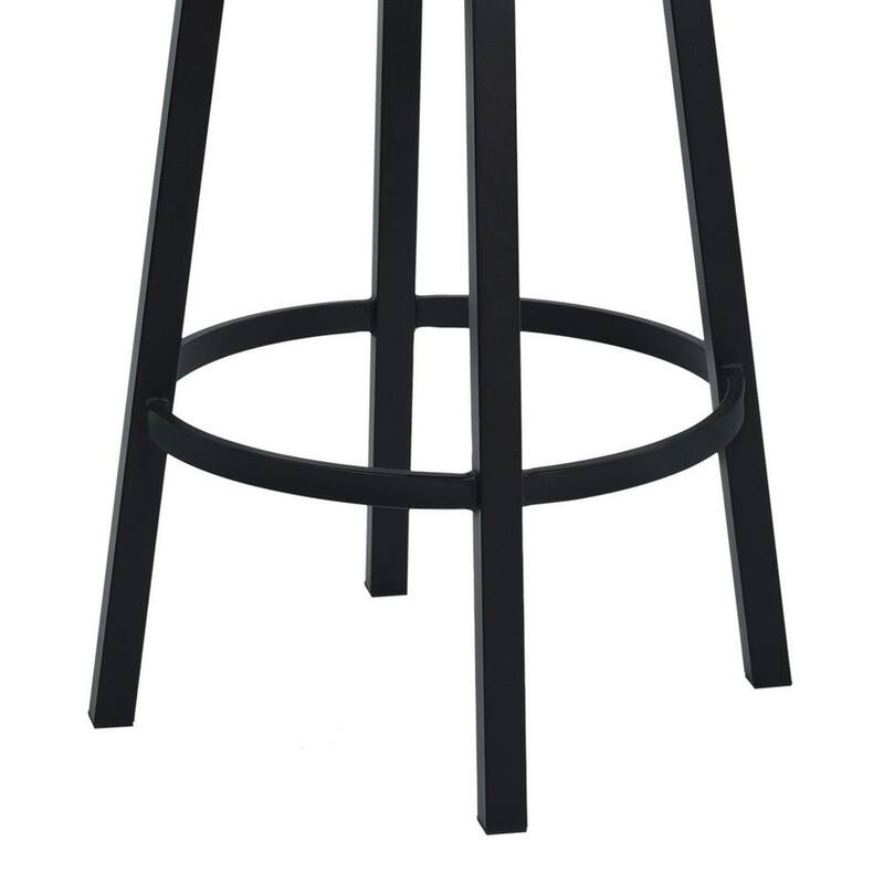 30 Inch Swivel Bar Stool Chair, Vegan Faux Leather Curved Back - 21L x 20W x 39H inches