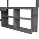 preview thumbnail 12 of 15, Full Size Loft Bed with U-shaped Desk and Storage Shelves,Minimalist Design