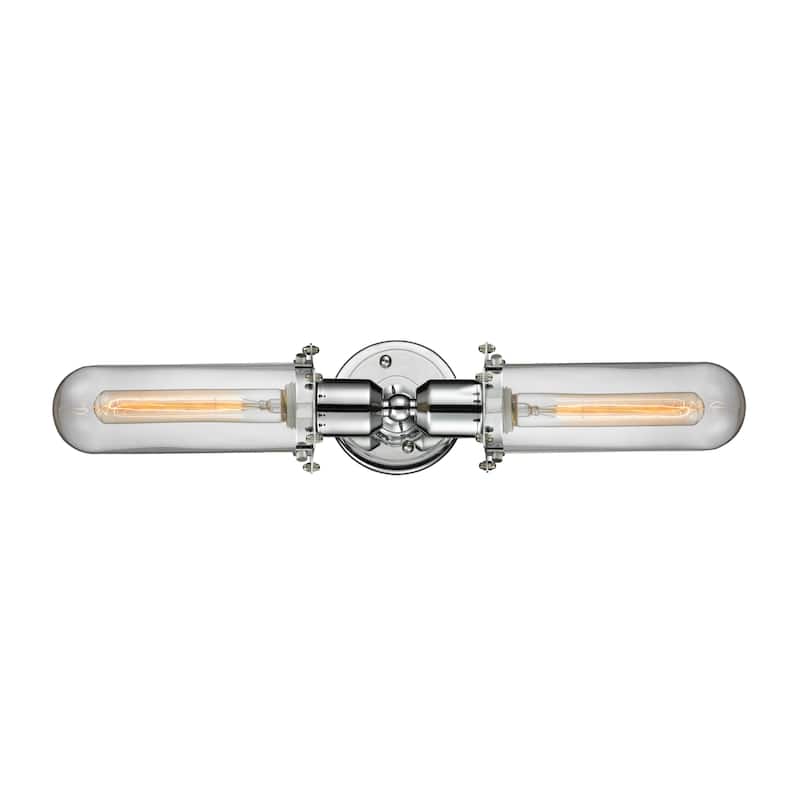 Innovations Lighting Centri 2 Light 22" Wide Bathroom Vanity Light - Polished Chrome / Clear