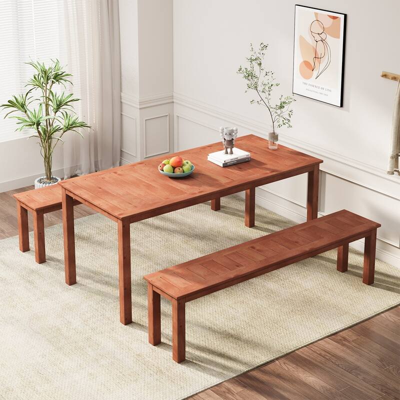 EROMMY Patio Dining Set, Premium Outdoor Rectangle Furniture for Backyard, Porch, Lawn and Garden