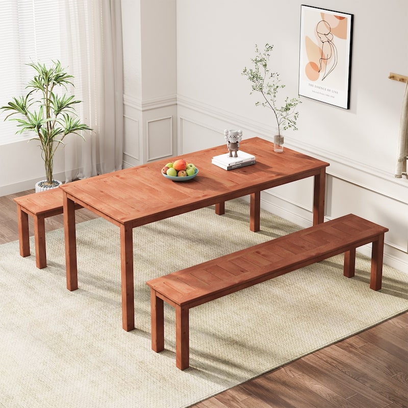 Erommy Metal Folding Outdoor Dining Table, Premium Rectangle Patio Dining Set for Backyard, Porch, Lawn, and Garden