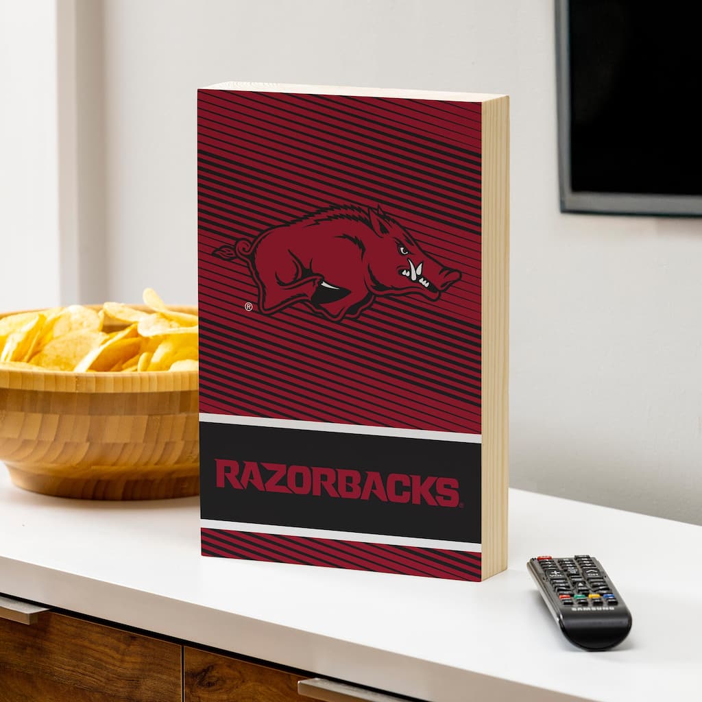 University of Arkansas Wooden Tabletop Mantel Shelf Sign