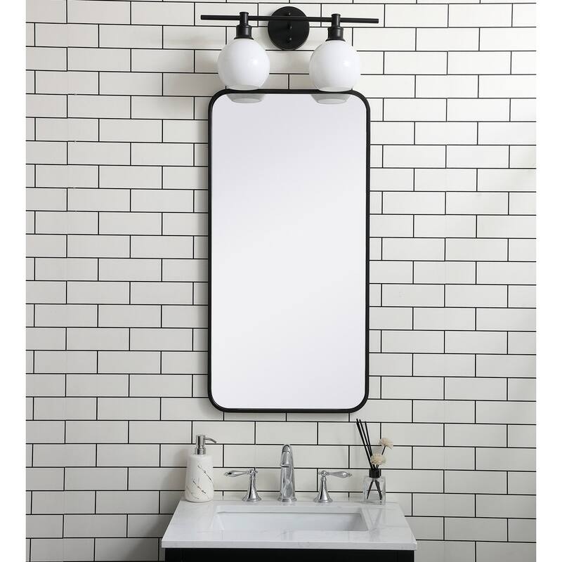 Ezra Soft Corner Metal Rectangular Mirror