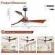 preview thumbnail 11 of 72, Sofucor 52''/60" Large Ceiling Fan without Lights, Remote Control and Reversible Motor Included, Smart Optinal
