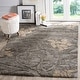 preview thumbnail 2 of 34, SAFAVIEH Florida Shag Nanny Floral Scroll 1.2-inch Thick Rug 3'3" x 5'3" - Grey/Beige - Rectangle