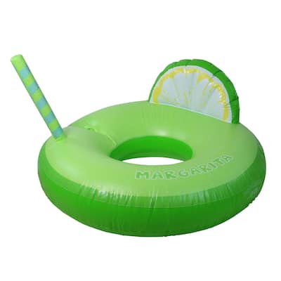 Inflatable Green Margarita Lime Wedge Swimming Pool Float 41-Inch - 41"
