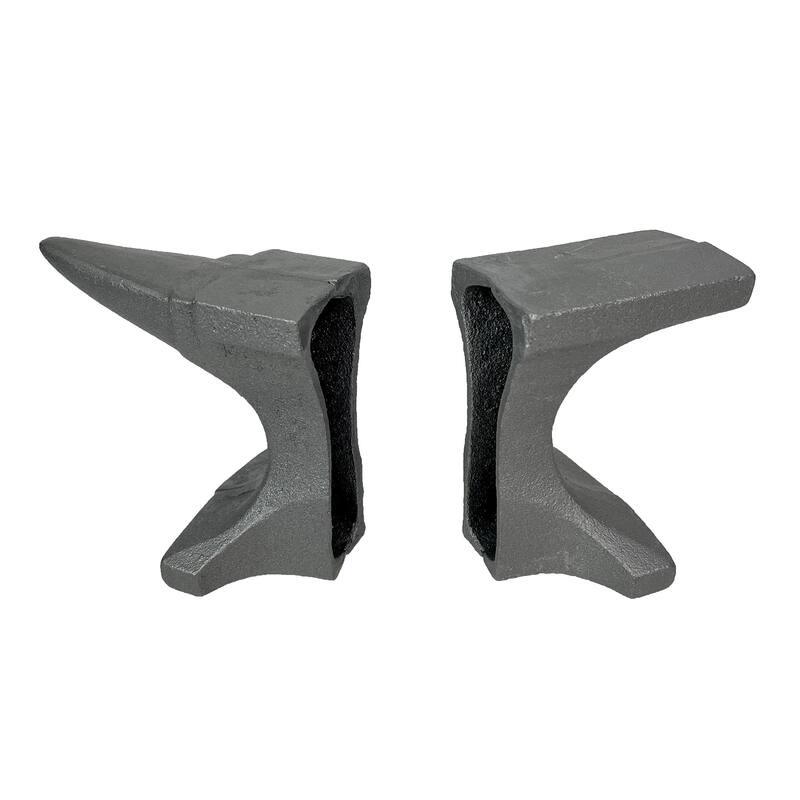 Cast Iron Anvil Bookends Set Of 2 With Smooth Flat Top - 8" L Book - 4.5 X 8 X 3.25 inches
