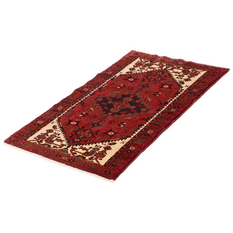 ECARPETGALLERY Hand-knotted Konya Red Wool Rug - 3'3 x 5'0