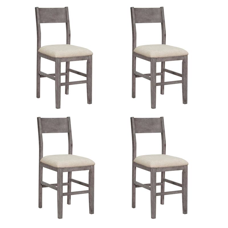5-Piece Counter Height Wooden Dining Table Set with Rectangular Table & 4 Chairs