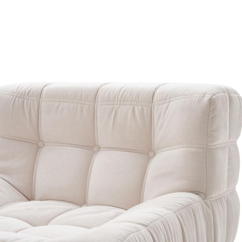JASIWAY Modern Corduroy Fabric Upholstered Sofa