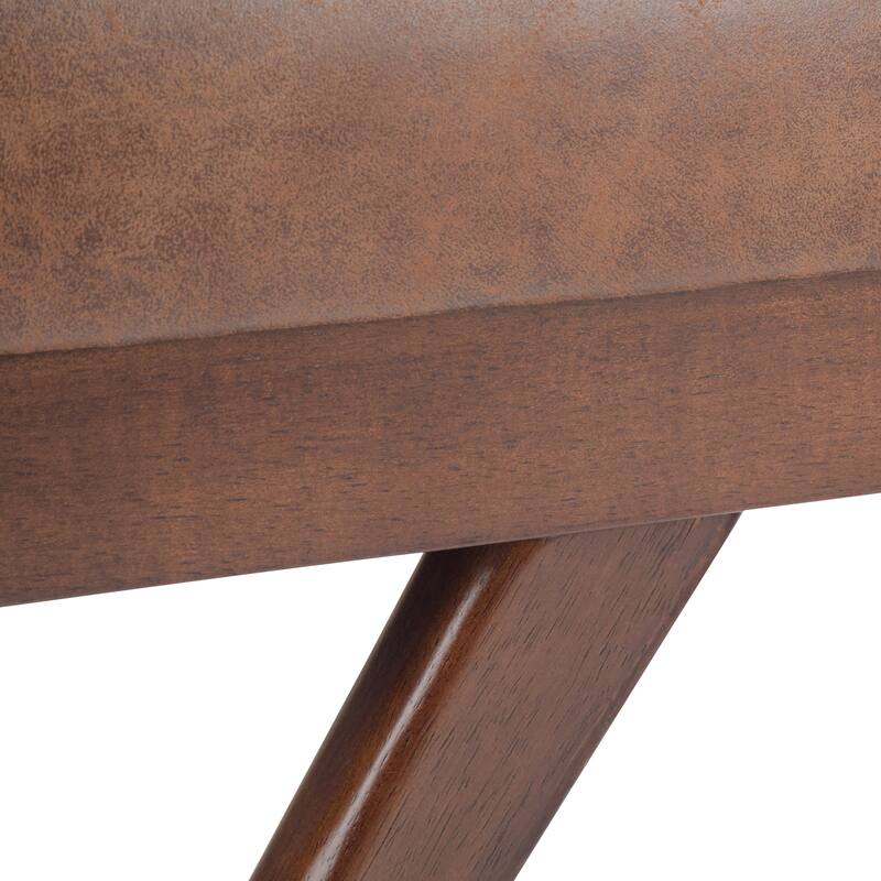 WYNDENHALL Nadine 48 inch Wide Mid Century Modern Rectangle Ottoman Bench