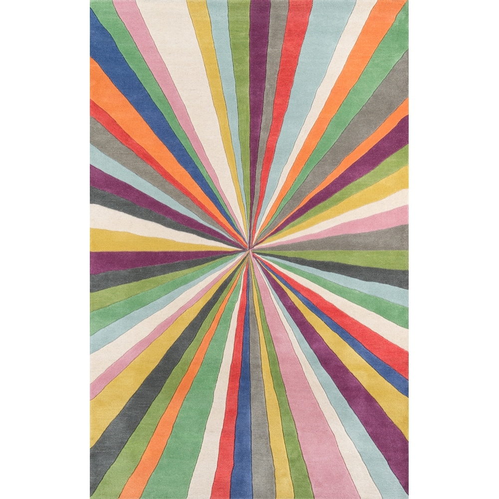 Momeni Delhi Hand Tufted Wool Contemporary Striped Area Rug