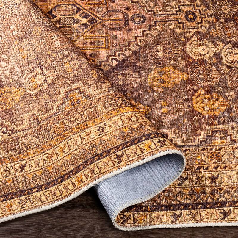 Livabliss Prabhu Traditional Medallion Machine Washable Area Rug