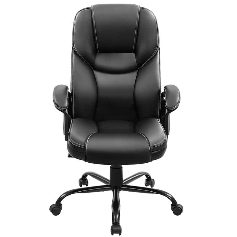 Yaheetech Faux Leather Executive Office Chair Big and Tall Computer Desk Chair - N/A