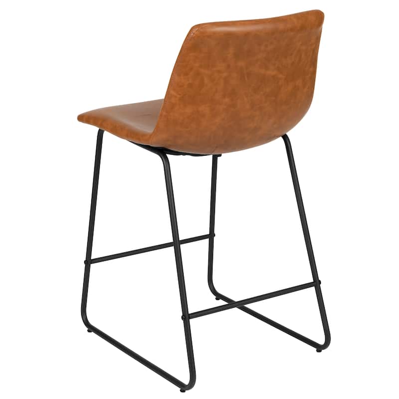Upholstered Counter Height Modern Dining Stools (Set of 2)