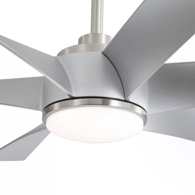 65 in. Integrated LED Indoor 6-Blade Ceiling Fan with Light and Remote Control Included