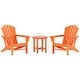 preview thumbnail 76 of 96, Altura Classic Outdoor Eco-Friendly All Weather Adirondack Chairs with Side Table (3-Piece Set)