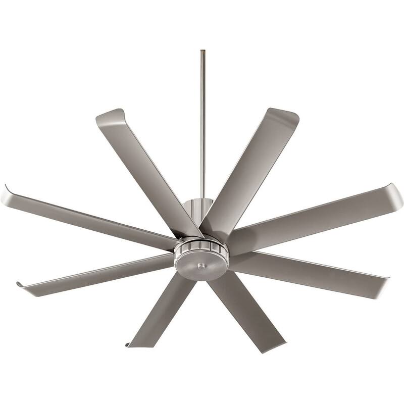 James Allan QICFA64741 Sunburst 72" 8 Blade Indoor / Outdoor Ceiling - Satin Nickel