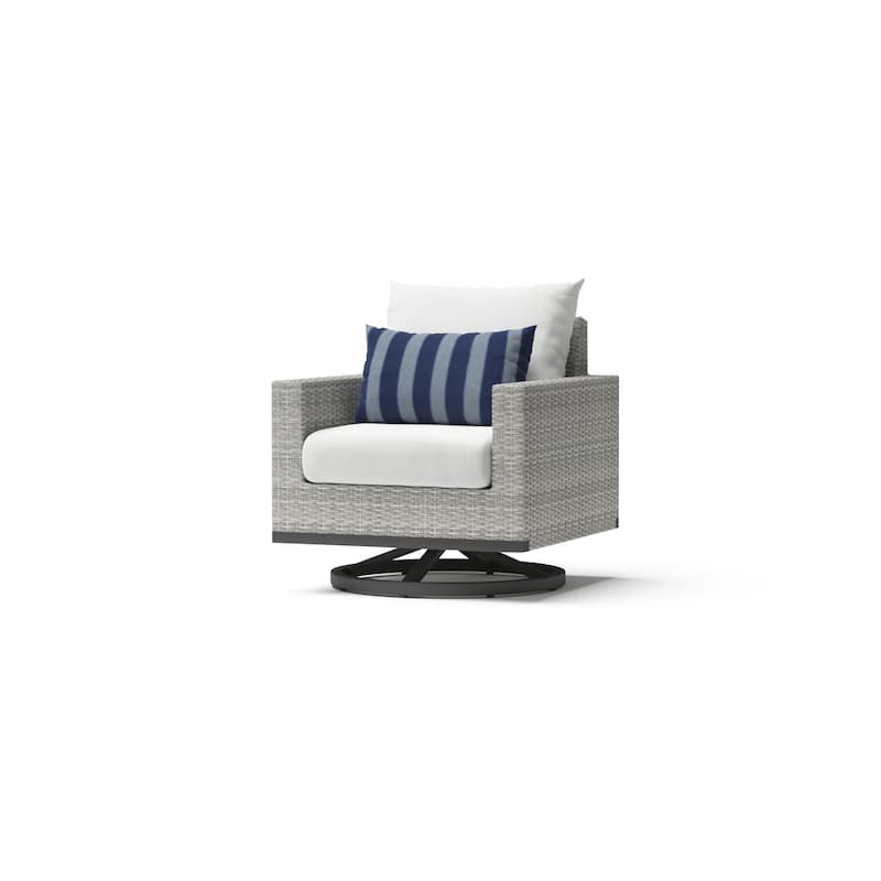 Milo Grey 4 Piece Sunbrella Outdoor Patio Motion Fire Set