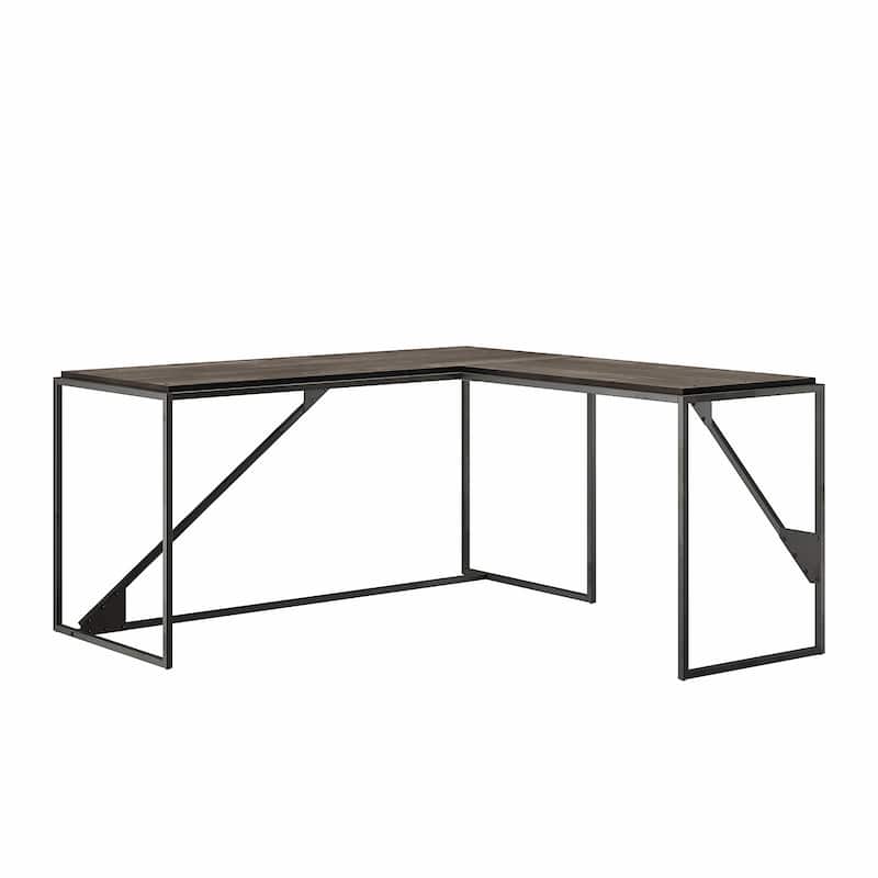 Bush Furniture Refinery 62W L Shaped Industrial Office Desk