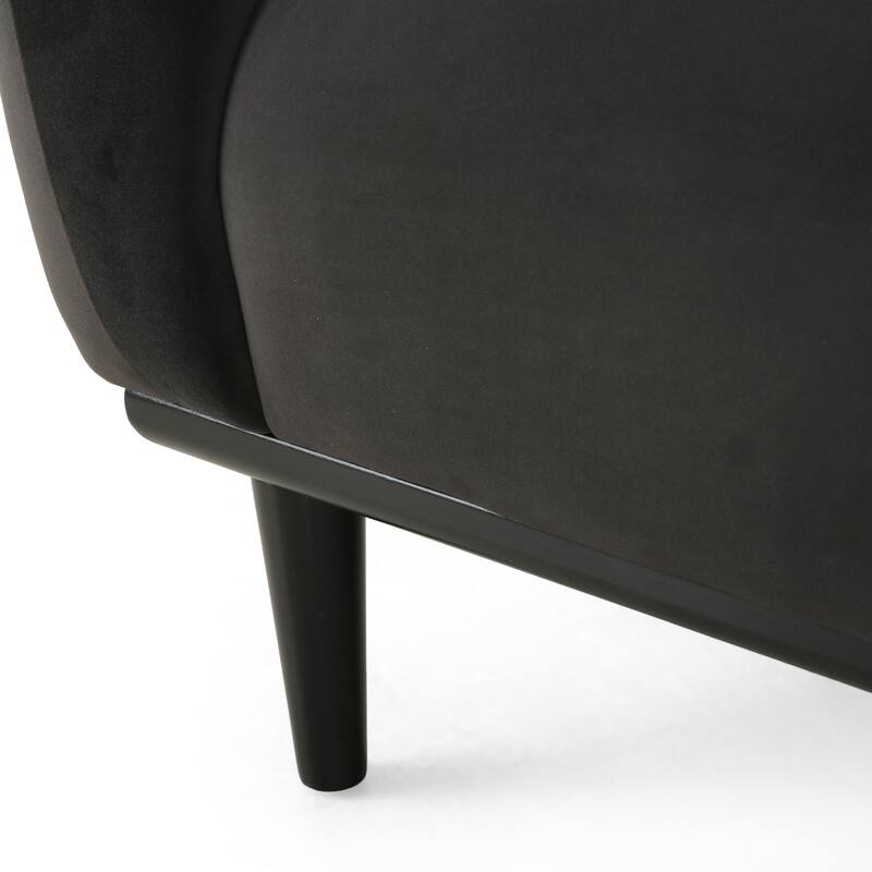 Contemporary Loveseat Sofa, Velvet Upholstered, Birch Wood Legs, Elegant Design for Living Room and Bedroom