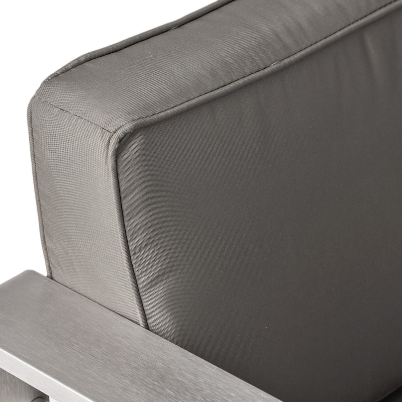 Cape Coral Outdoor Aluminum Club Chair with Cushions (Set of 2) by Christopher Knight Home
