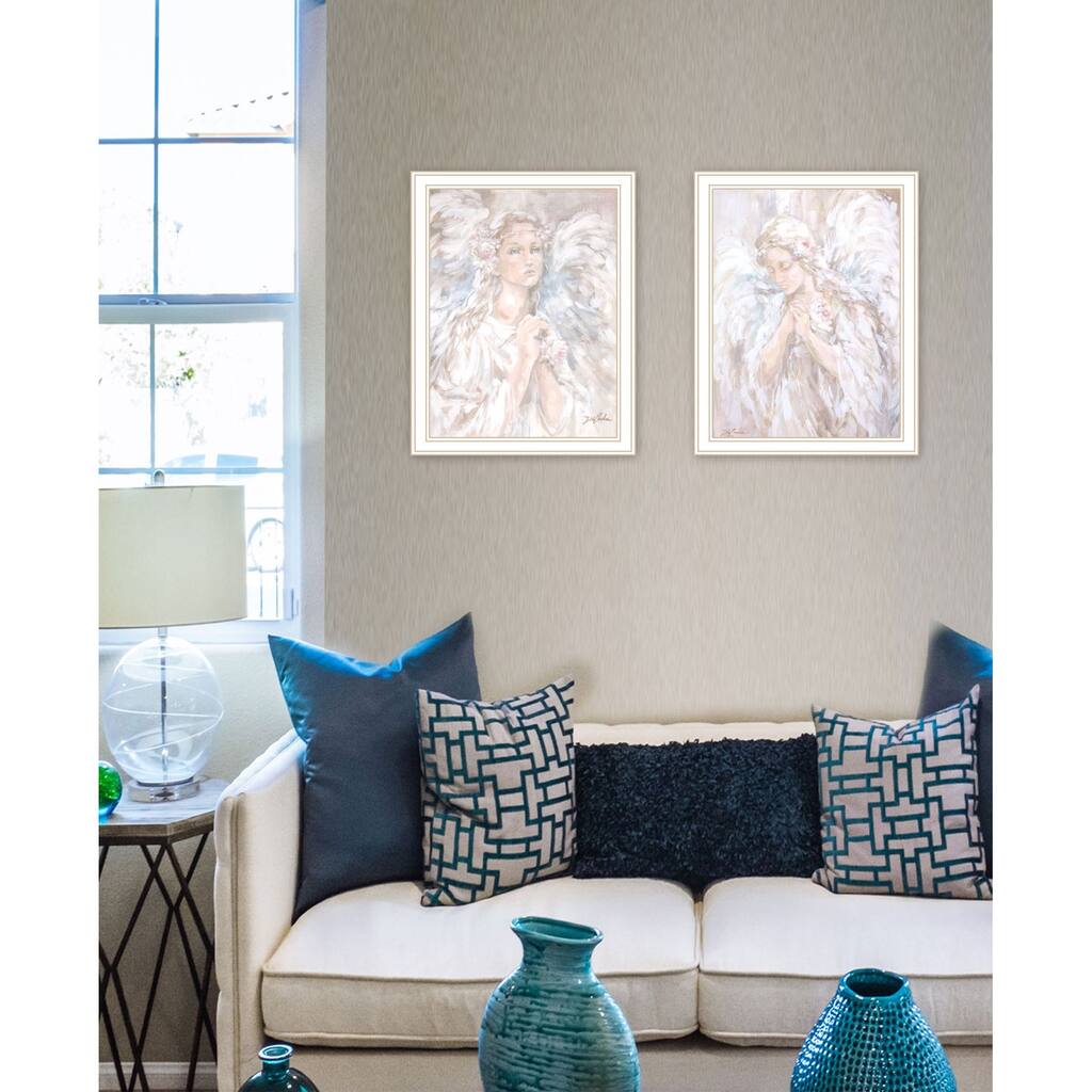 Trendy Decor 4U "Prayer For Peace" Printed Framed Wall Art by Debi Coulesq