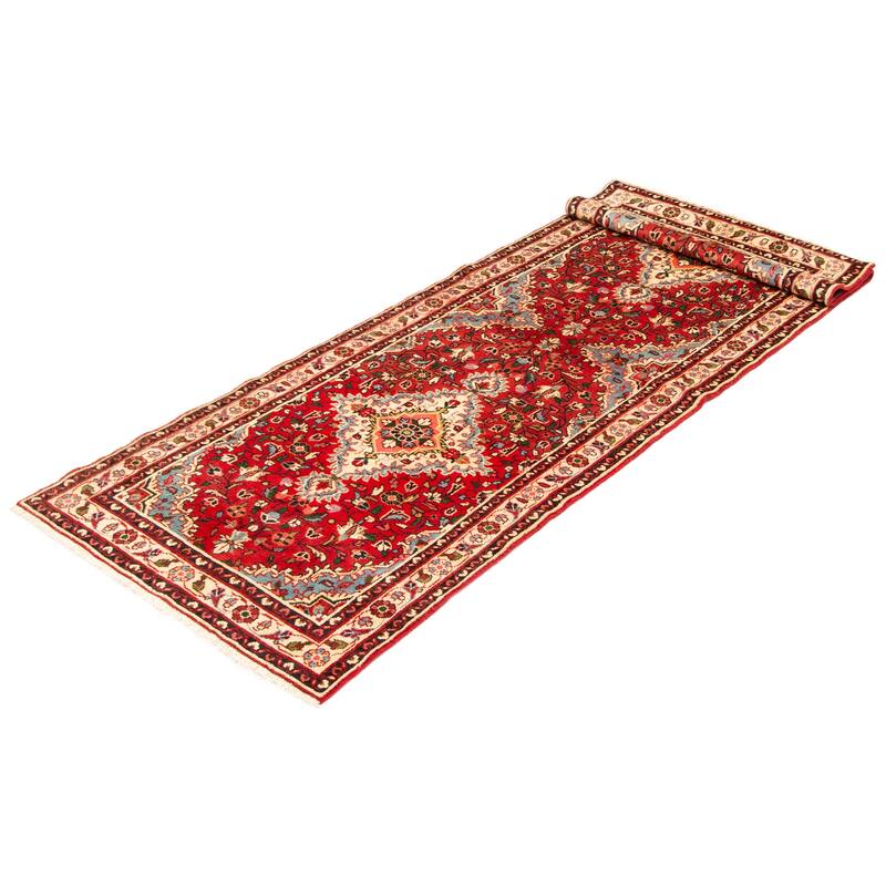 ECARPETGALLERY Hand-knotted Anadol Red Wool Rug - 3'5 x 10'4