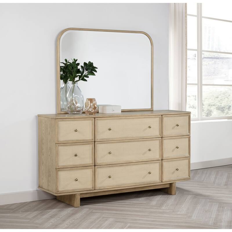 Kailani 9-drawer Dresser Beige Oak
