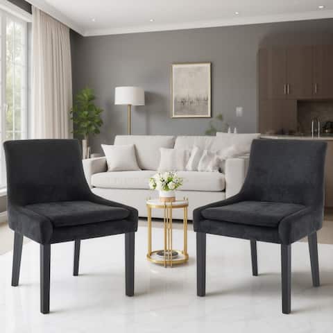 RENEWLINE Mid-Century Modern Corduroy Upholstered Dining Chairs with Solid Wood Legs,Set of 2/4/6