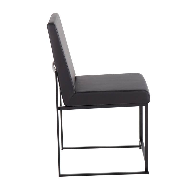 Strick & Bolton Forrest Black High Back Upholstered Dining Chair (Set of 2)