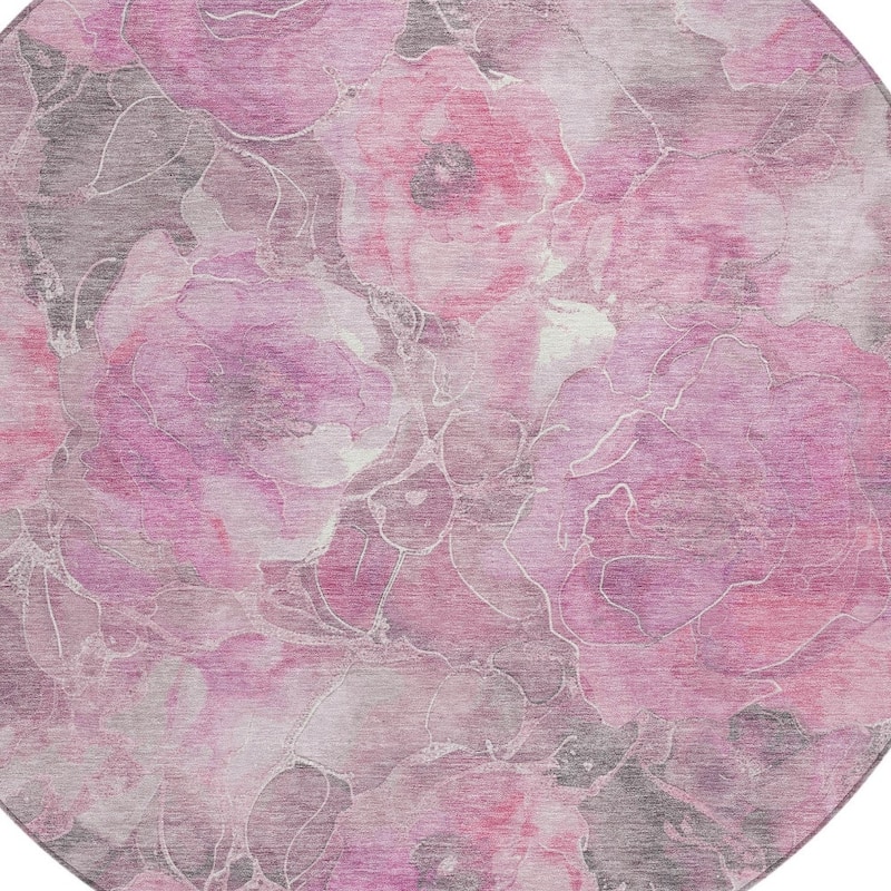 HomeRoots Floral Transitional Rectangle Outdoor Rug