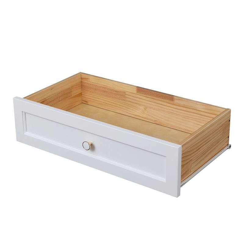 Modern Solid Wood Drawer Dresser with Retro Round Handles