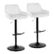 Option White Faux Leather/Black Metal