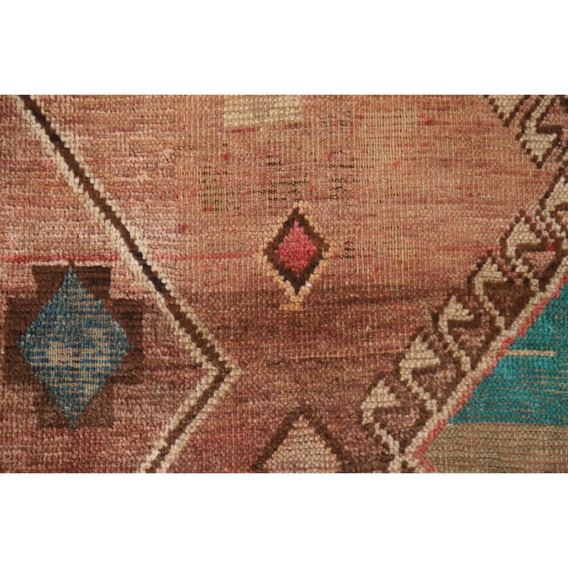Vegetable Dye Gabbeh Qashqai Persian Antique Rug Handmade Wool Carpet - 4'2"x 7'3"