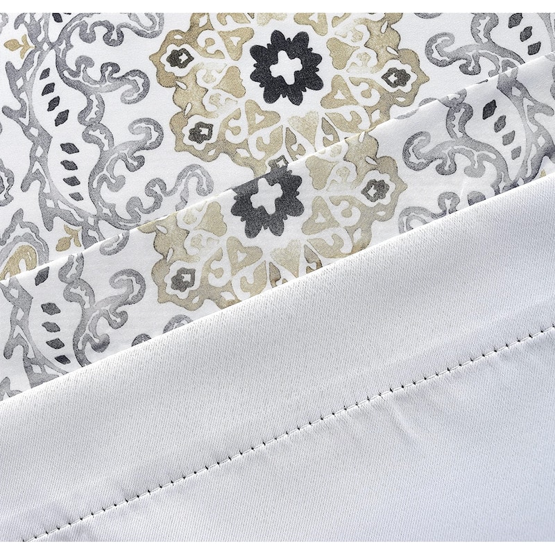 Porch & Den Alfreda Medallion Lined Window Valance