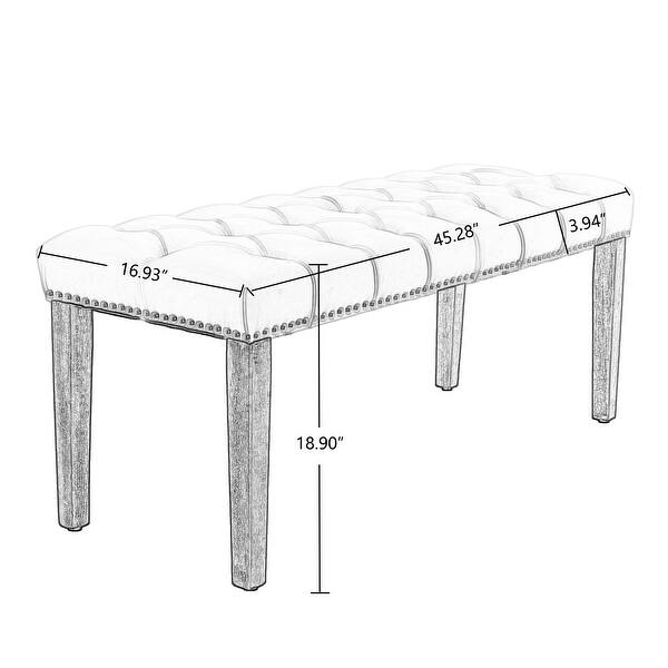 Modern Upholstered Tufted Bench for Entryway Living Room On Sale