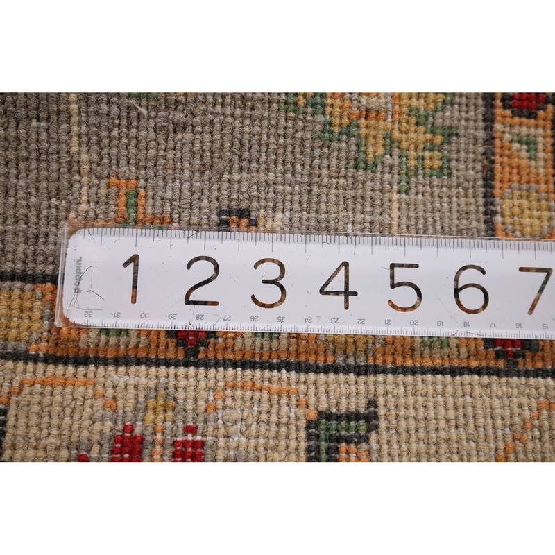 Floral Oushak Oriental Accent Rug Hand-Knotted Wool Carpet - 3'6" x 4'9"