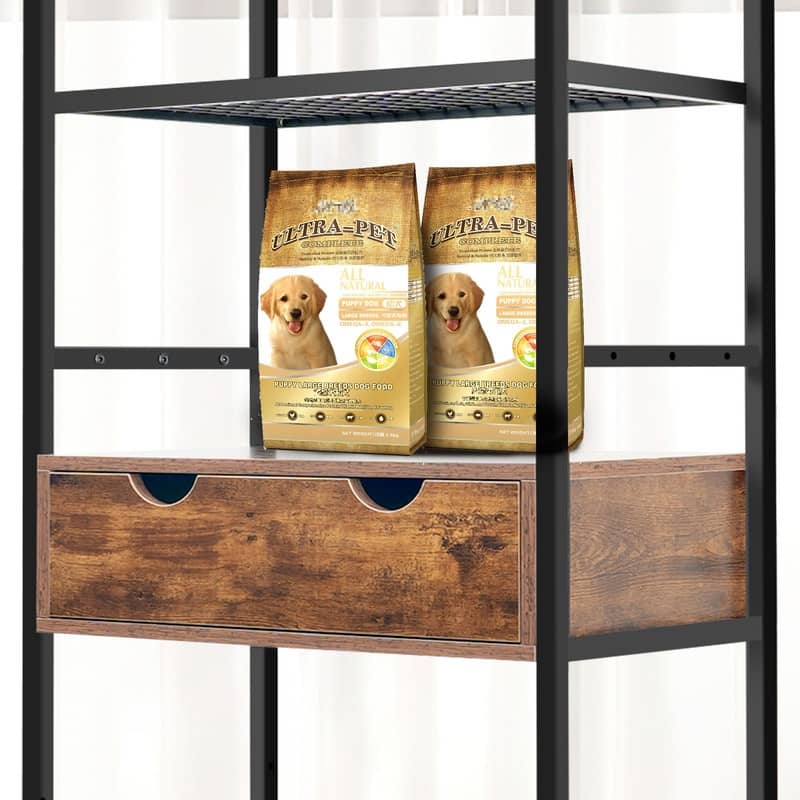 Dog Feeding Station,3 Height Adjustable Raised Dog Bowls, Dog Feeder Station for Large Medium Dogs Cats with Shelves