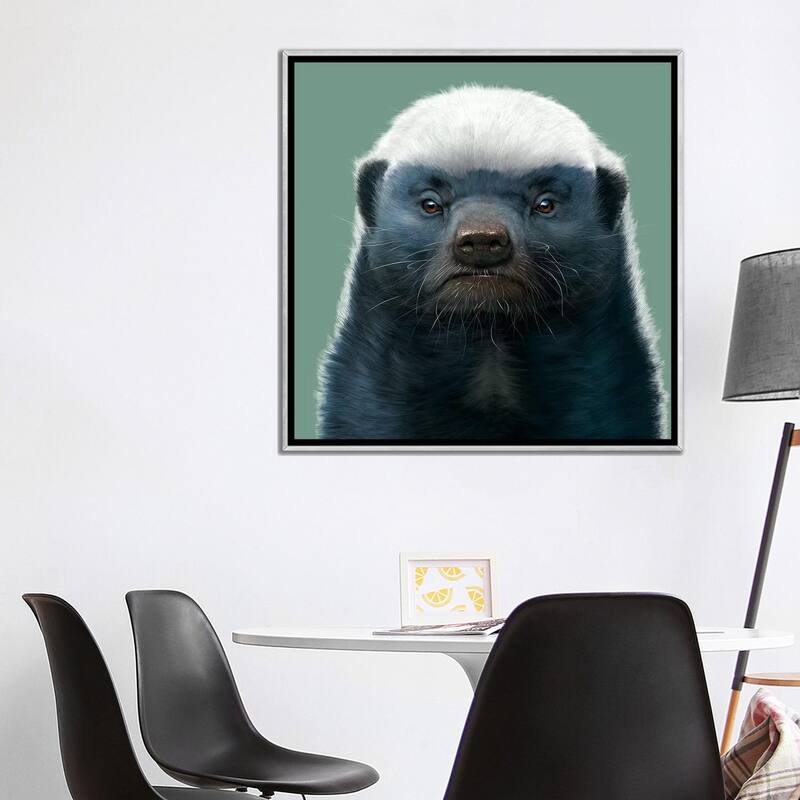 iCanvas "Honey Badger" by Vincent Hie Framed