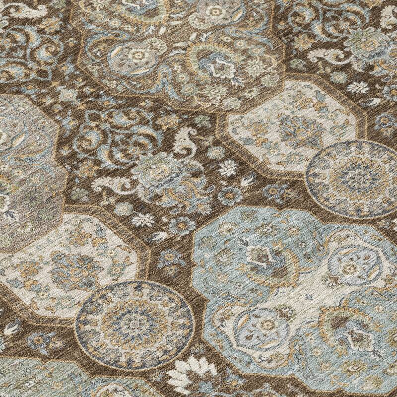 Machine Washable Indoor/ Outdoor Traditional Tracey Chantille Rug