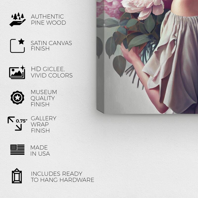 Wynwood Studio Fashion and Glam Antoinette Gray and Traditional Wall Art Canvas Print