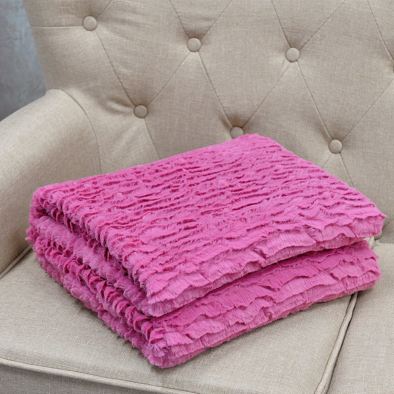 Oversized Air Brushed FauxFur Throw