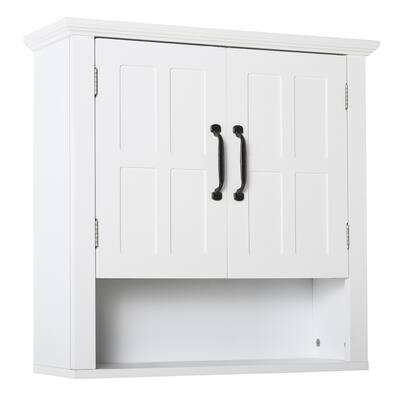 Medicine Cabinet, 3-Tier Bathroom Wall Cabinet with Adjustable Shelf and 2 Doors, Bathroom Cabinet for Over the Toilet