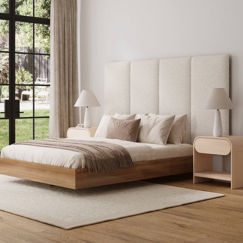 Marissa Boucle Wall Mounted Upholstered Headboard