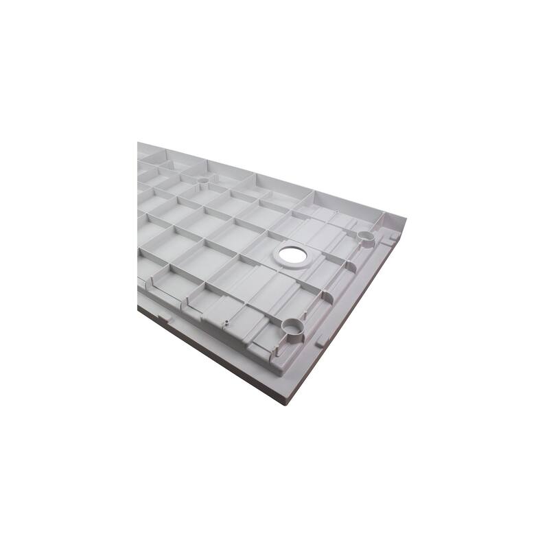 Transolid Linear 60" x 32" Alcove Shower Base with Right Hand Drain - 60" x 32" - 60" x 32"